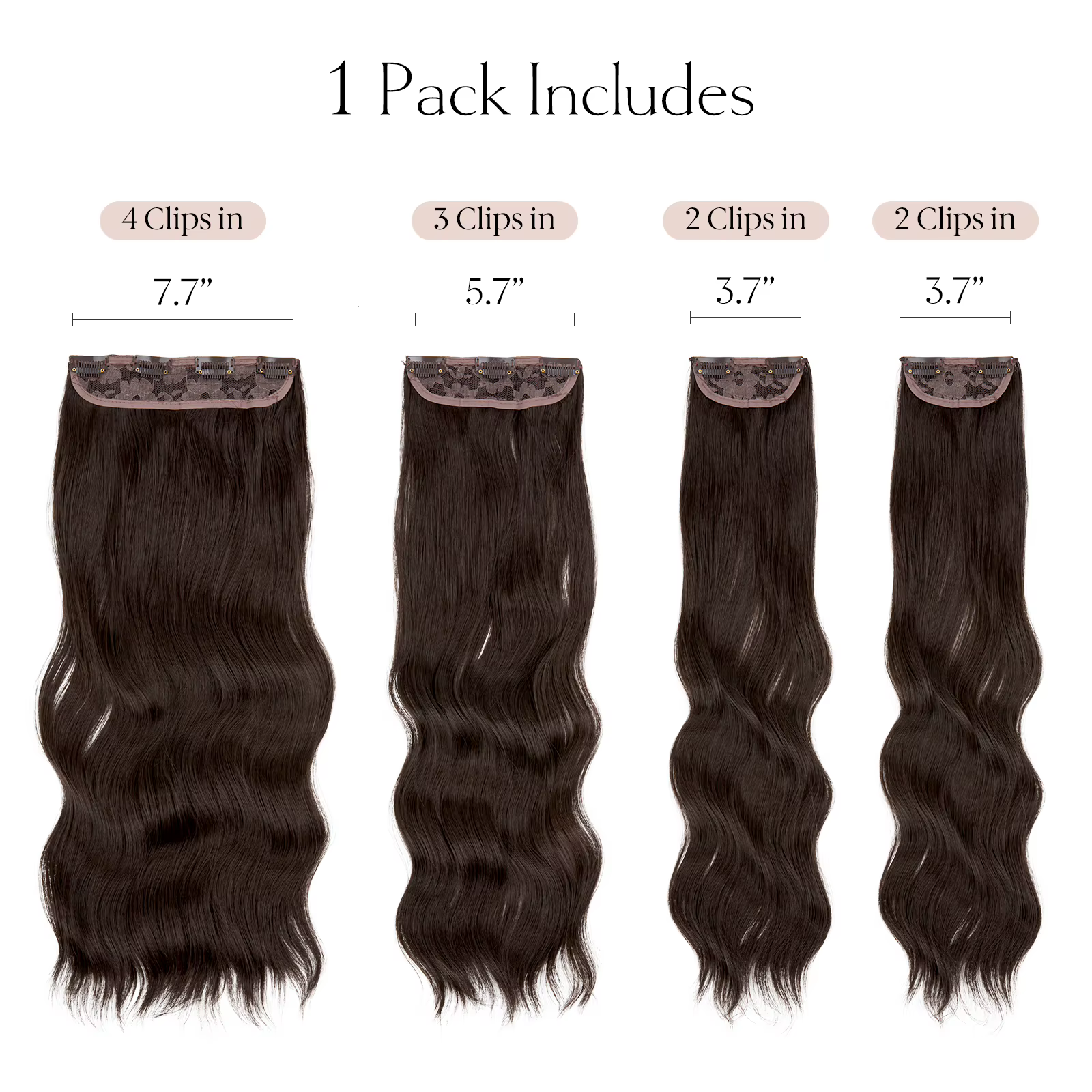 SARLA 22 pouces pince synthétique dans les Extensions de cheveux 4 pièces/ensemble postiche longue ondulée épaisse pour les femmes brun blond noir cheveux naturels