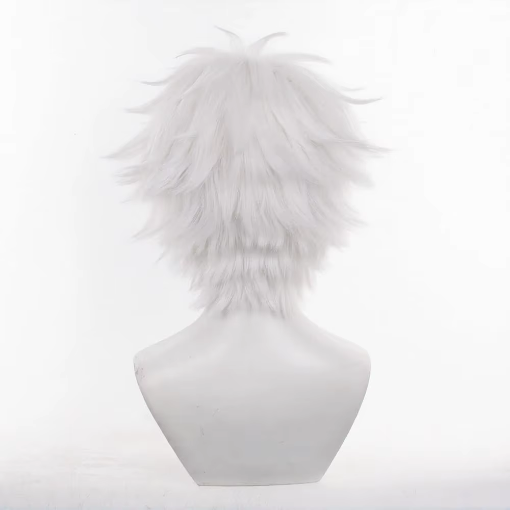 Perruque Qifrey blanche pour adulte unisexe, accessoire de costume pour fête, Halloween, Noël, cosplay