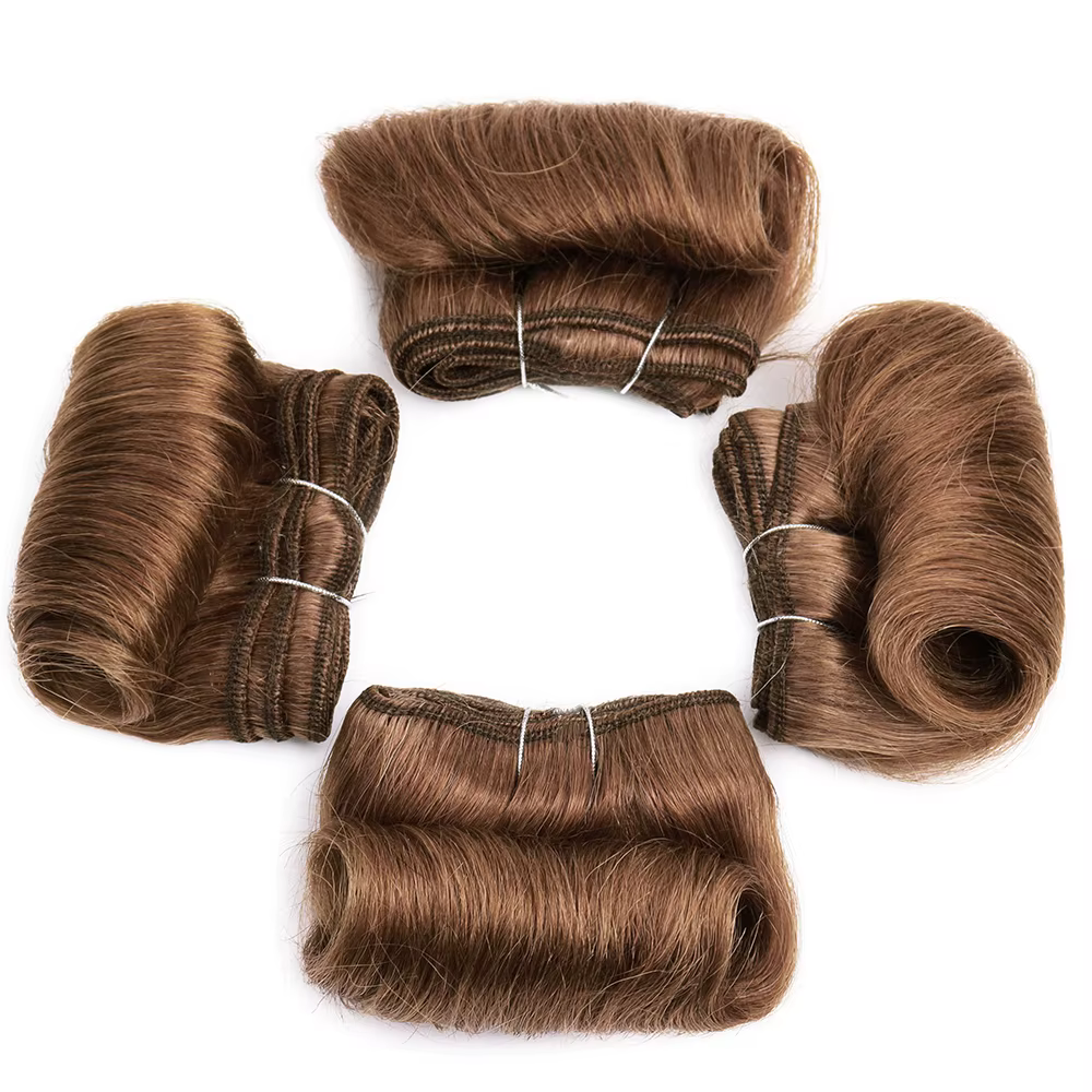 Tissage en lot brésilien Remy 100% naturel bouclé blond
