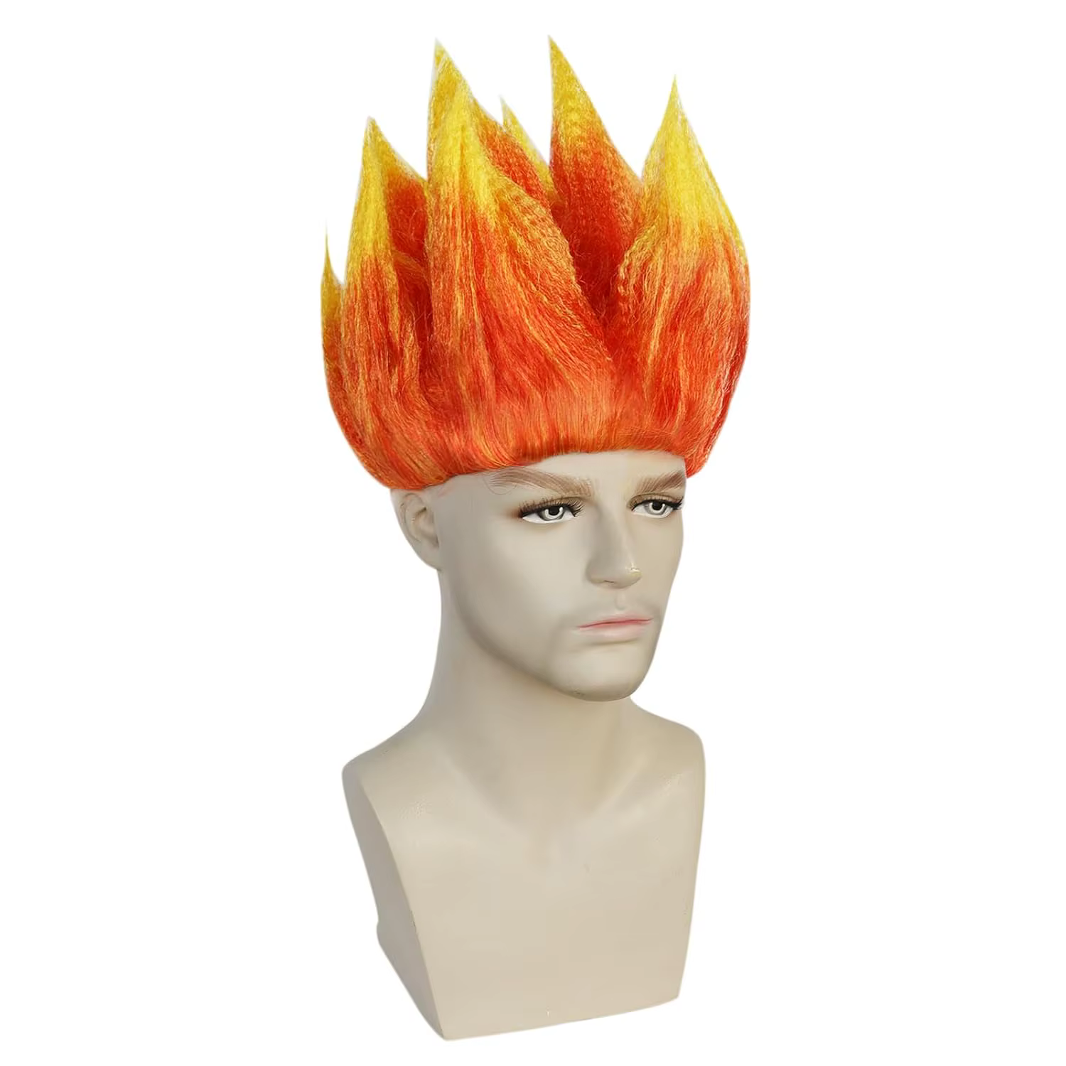 ANOGOL feu perruque flamme Orange hérissé