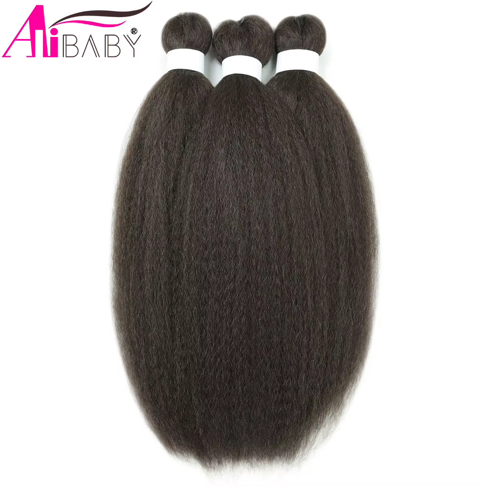 Alibaby 26 pouces Vixen cheveux paquets synthétiques Yaki droite Crochet Extensions