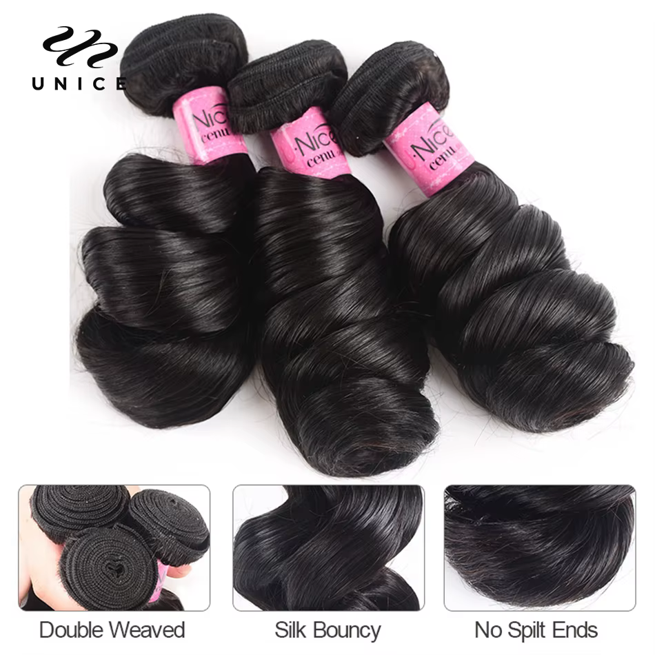 Tissage en lot brésilien Remy 100% naturel-UNice Hair Company