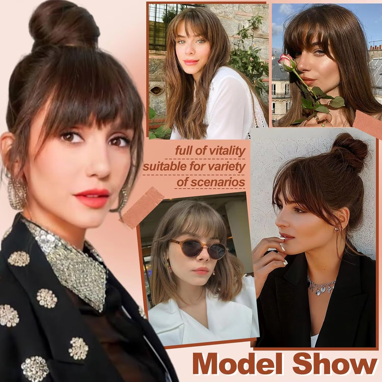Clip in Bangs 613 Blond 100% cheveux humains
