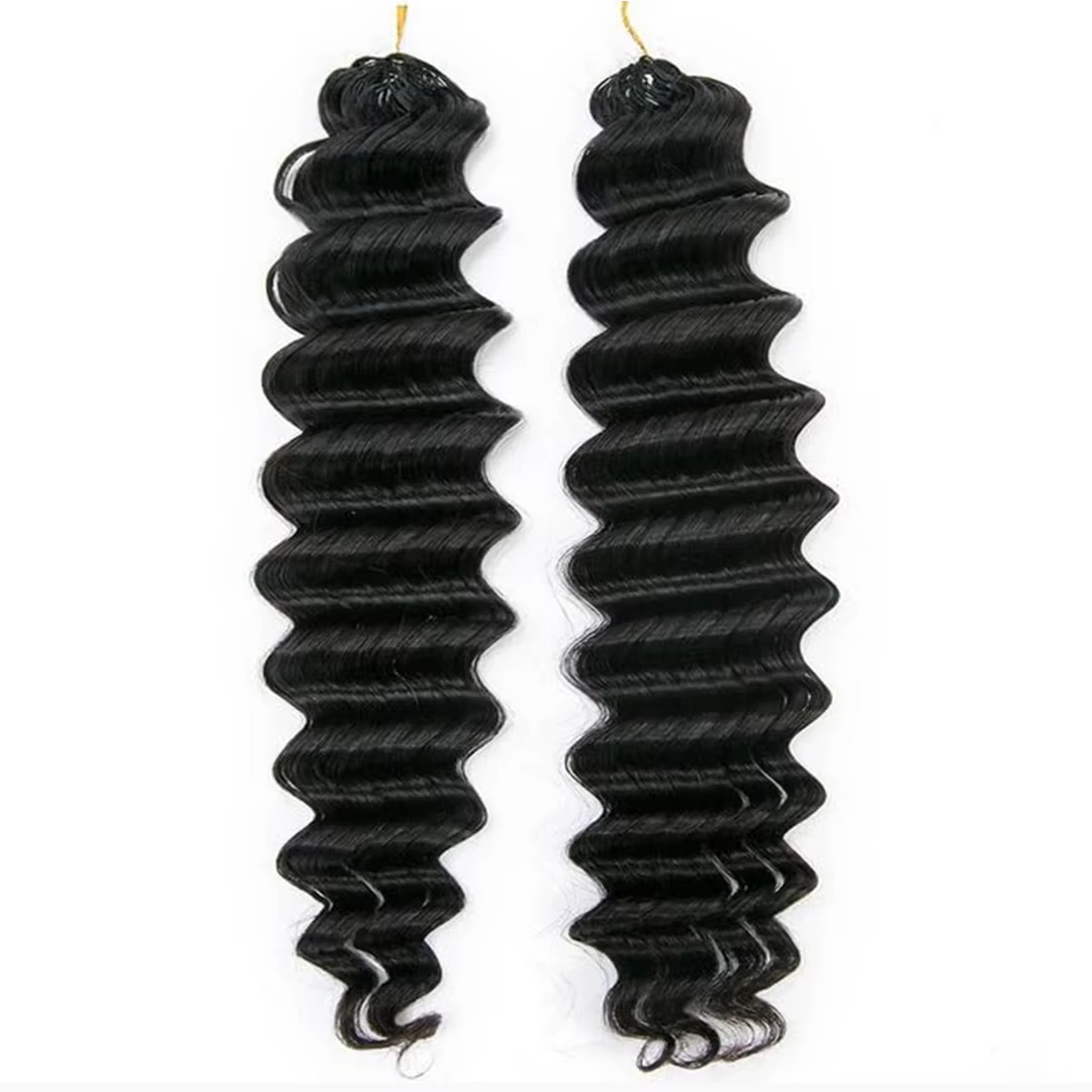 Extensions de cheveux au crochet sans nœuds pré-séparées Deep Wave
