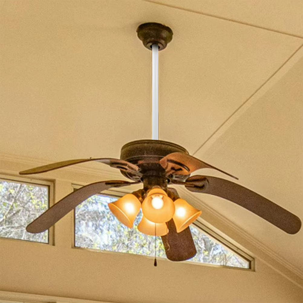 Tige d'extension pour ventilateur de plafond, 3 pièces, épaisse et robuste, connexion à double trou, compatibilité universelle, installation facile pour les plafonds hauts