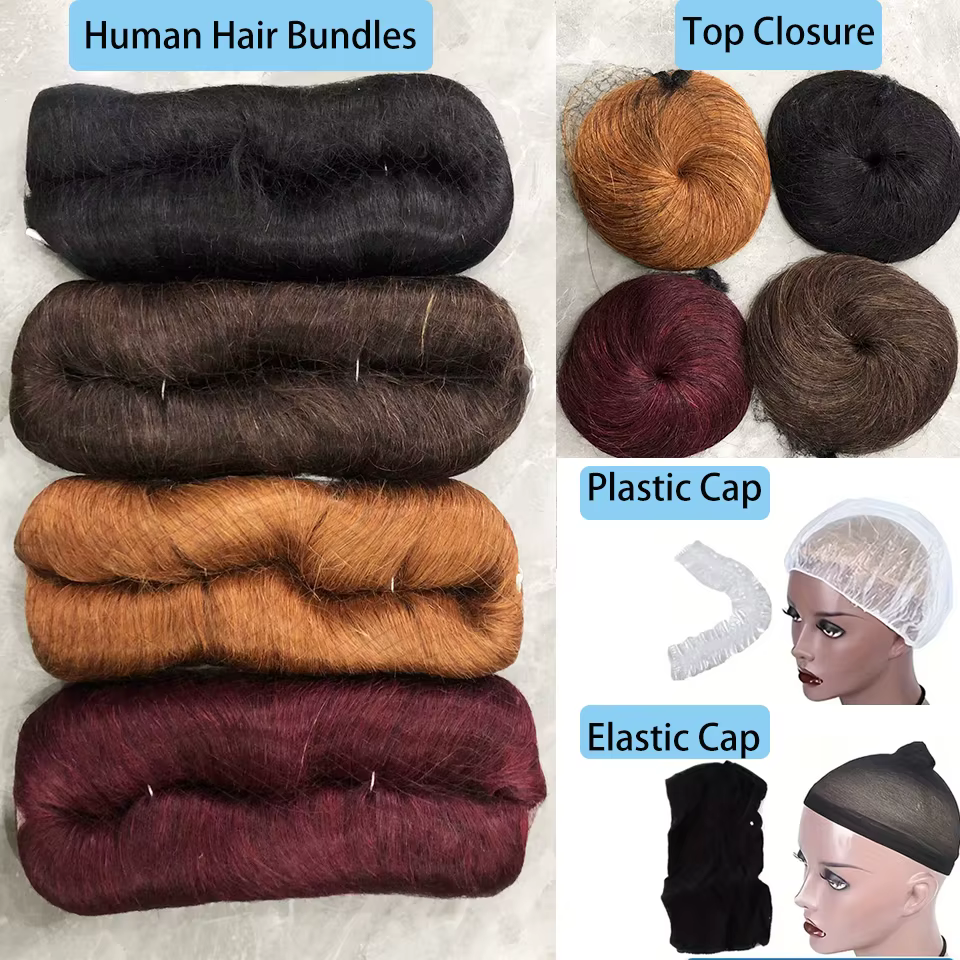 28 pièces extensions de cheveux humains courts brésiliens # 1B # 4 # 30 # 99J un paquet pour une tête complète 100%