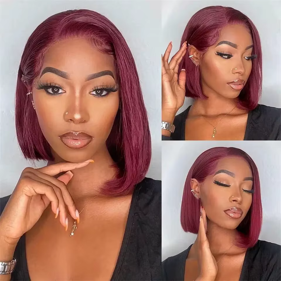 Perruque Bob Lace Frontal Wig sans colle