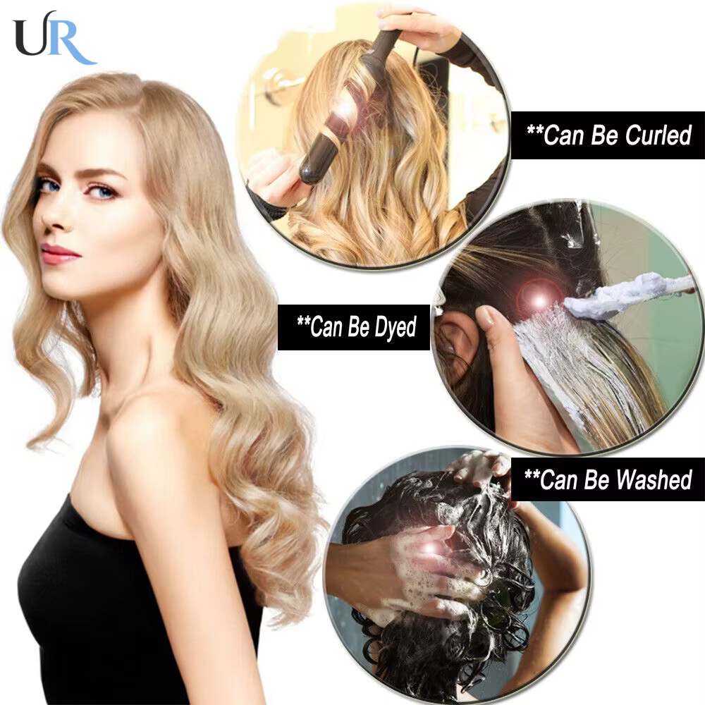 Clip de surbrillance caramel dans les extensions de cheveux 7 pièces