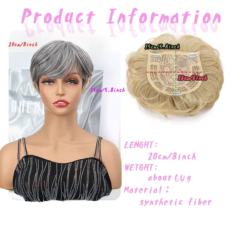 Extensions capillaires synthétiques courtes pour femmes