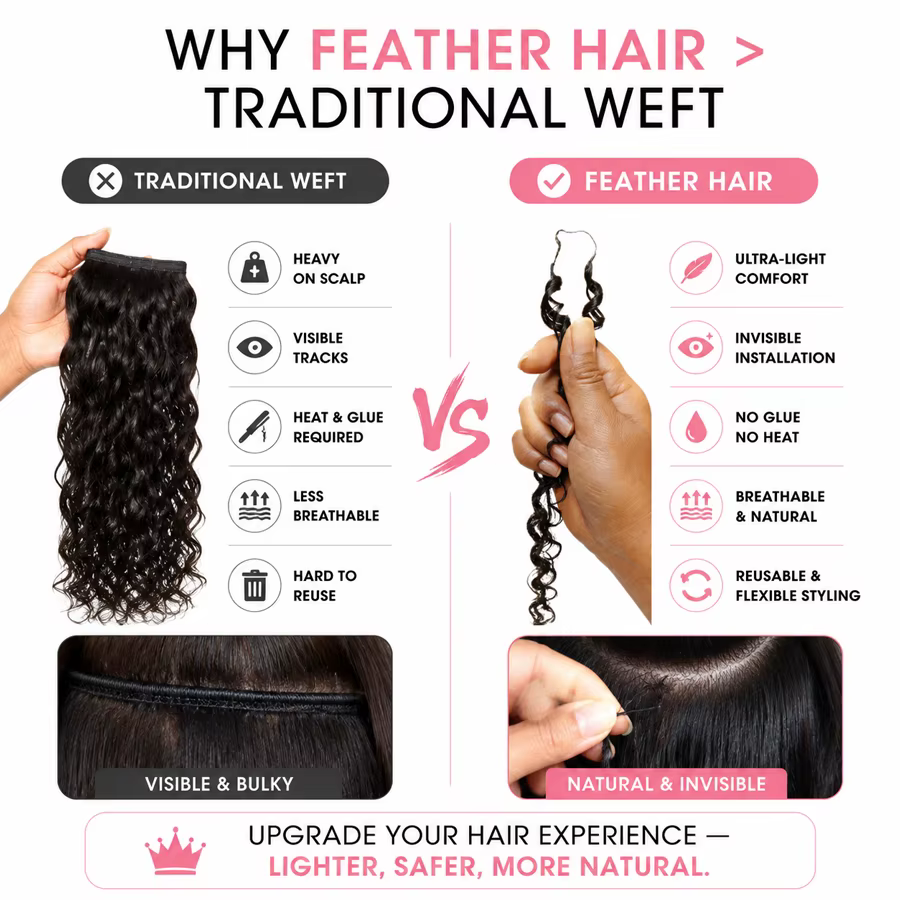 WOWANGEL Extensions de cheveux humains bouclés en vrac pour tresses
