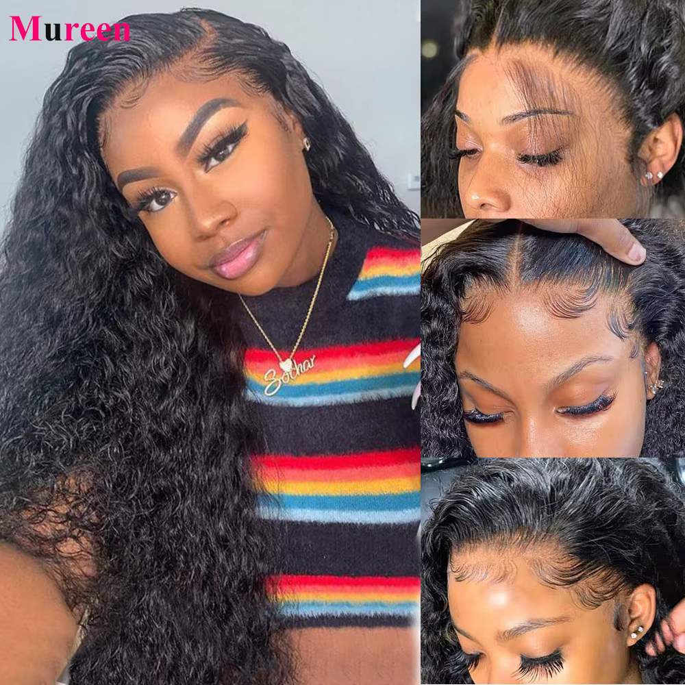 Perruques Lace Front Mureen Deep Wave 100% Cheveux Humains 13x6 Pré-Pluckées pour Femmes