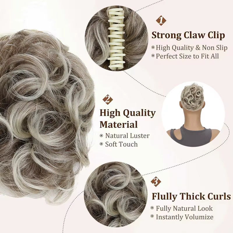 Pince à cheveux pour chignon désordonné