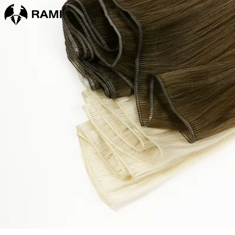 Extensions de cheveux humains à trame génie