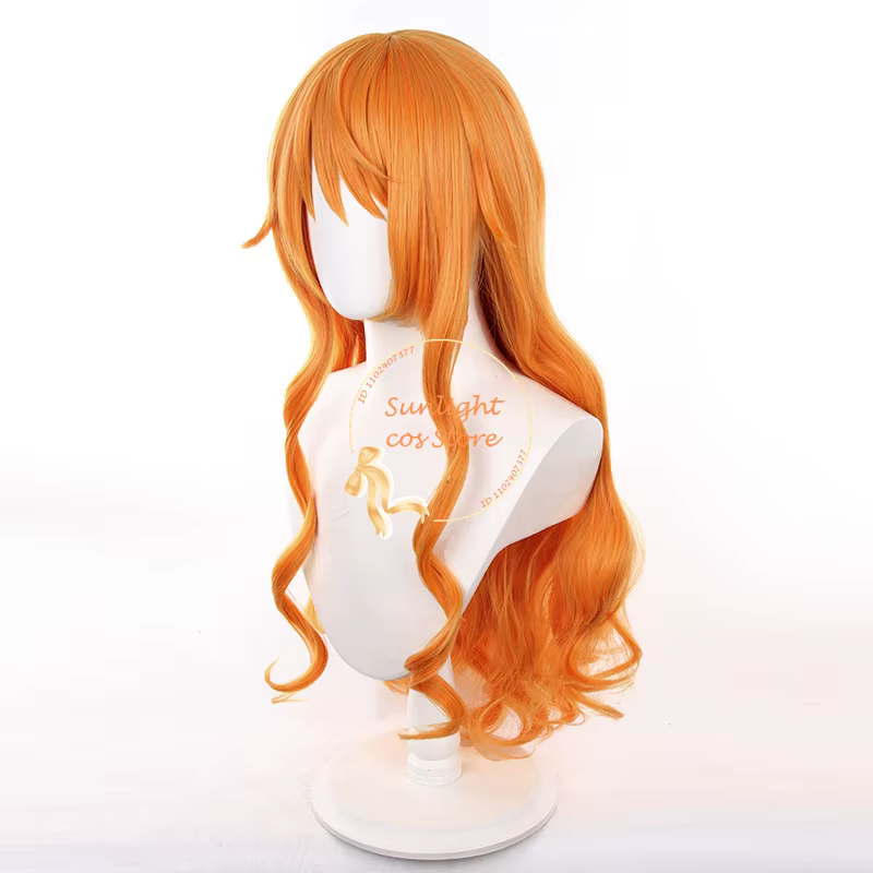 Perruque Nami Synthétique Bouclée Orange pour Femme