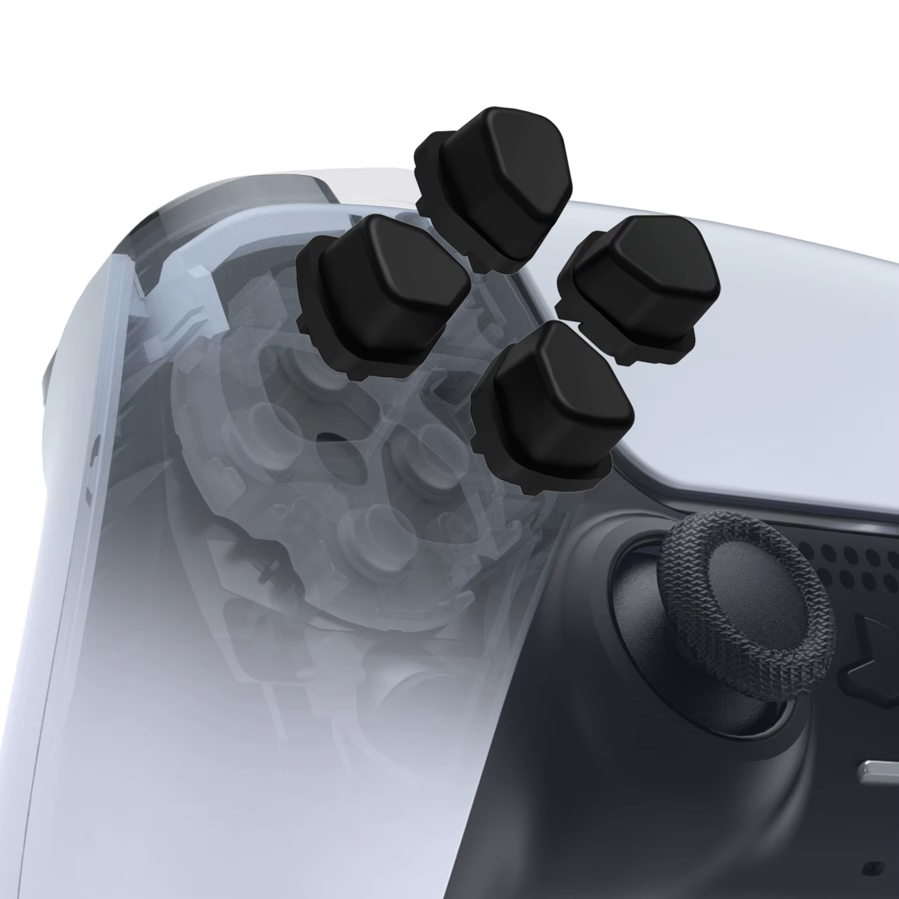 Boutons D-pad eXtremeRate pour PS5/PS5 EDGE, pour tous les modèles de manettes PS4 - Noir