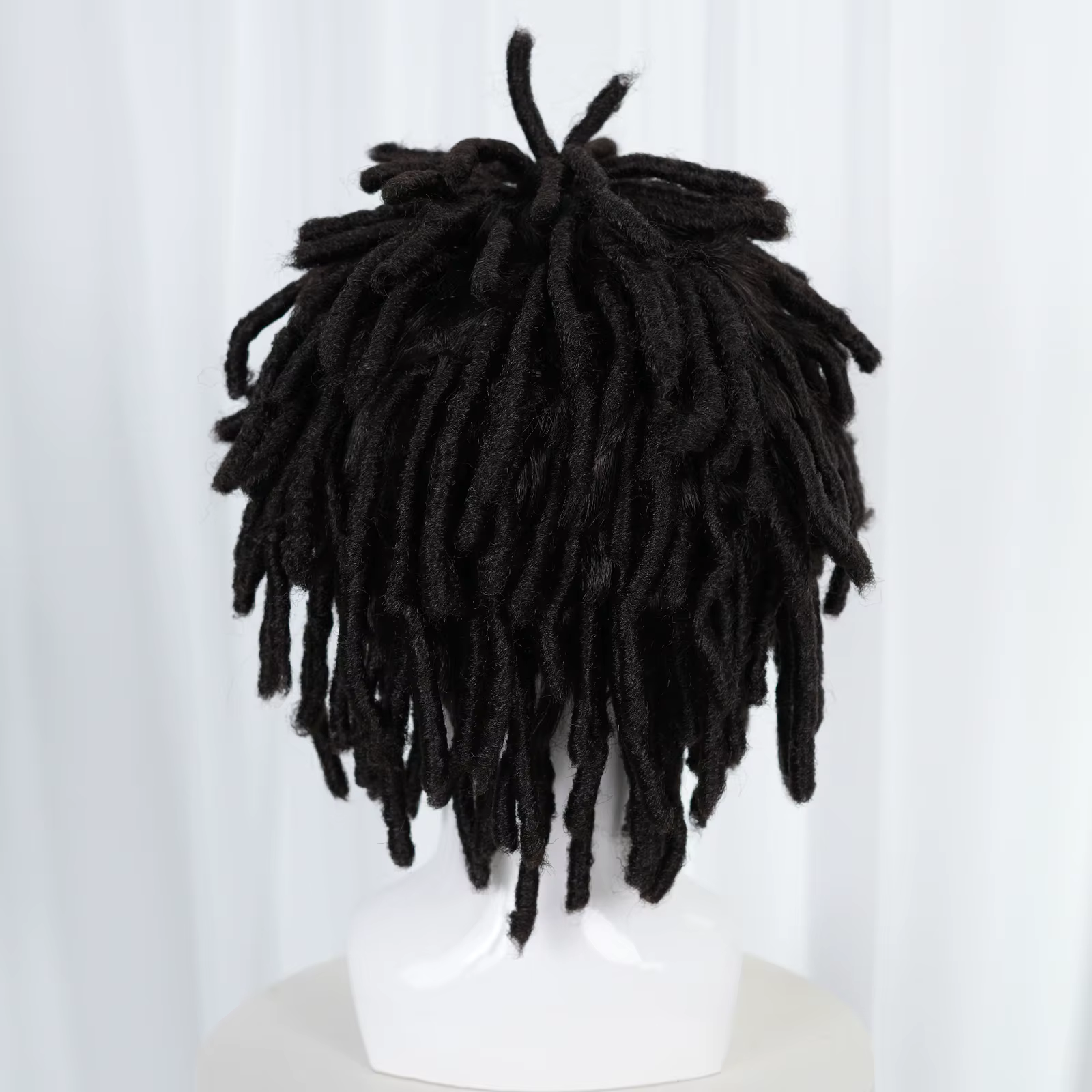 Perruque synthétique courte noire à dreadlocks pour hommes – Coiffure Locs texturée élégante et authentique pour la mode