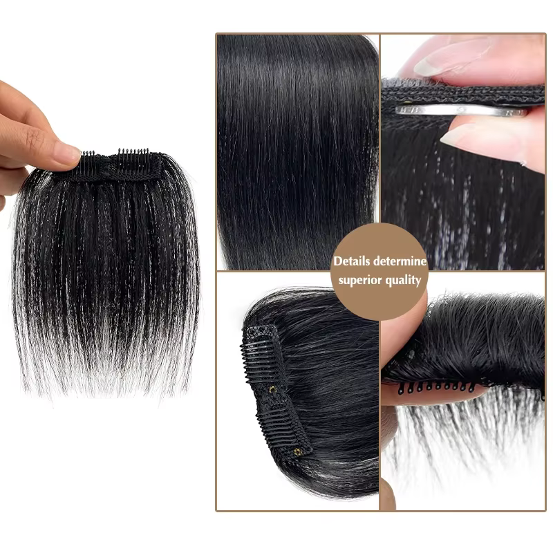 Frange de cheveux pour hommes avec clips
