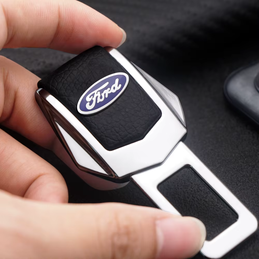 Extension de boucle de ceinture de sécurité en alliage de zinc pour voiture, extension de prise épaisse pour Ford ST Focus Fiesta Mondeo Kuga Mustang Escort