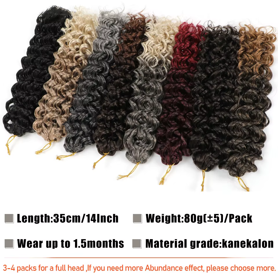 GOGO Curl Extensions de cheveux synthétiques au Crochet pour femme 14 18 22 pouces Faux Locs Afro