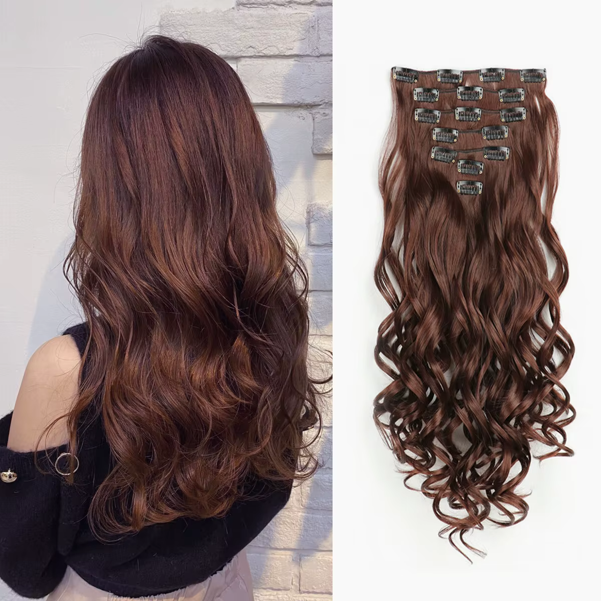 Extensions capillaires synthétiques à clips