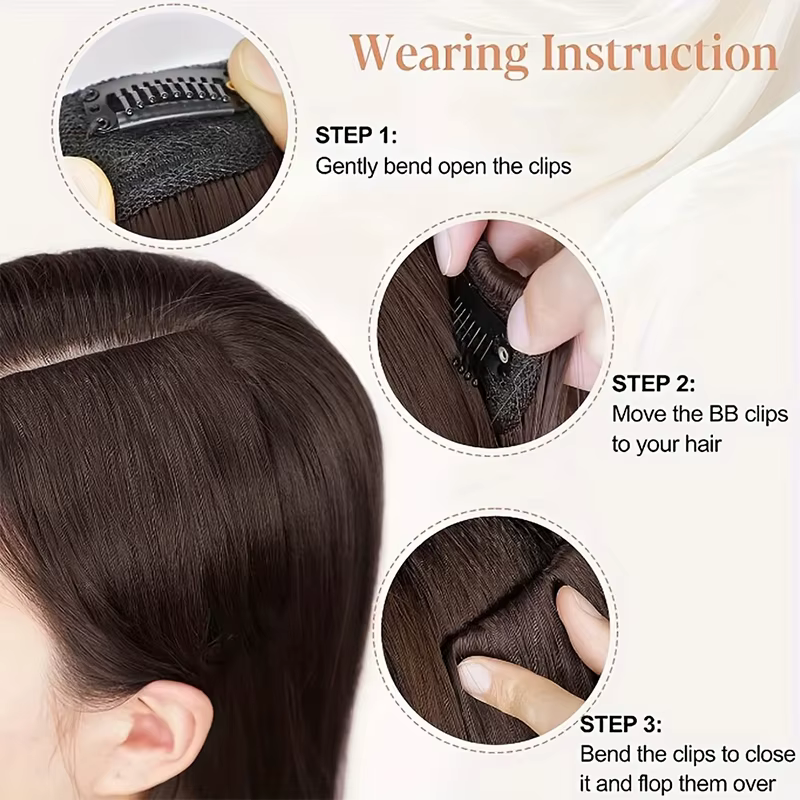 Extensions capillaires synthétiques invisibles sans couture