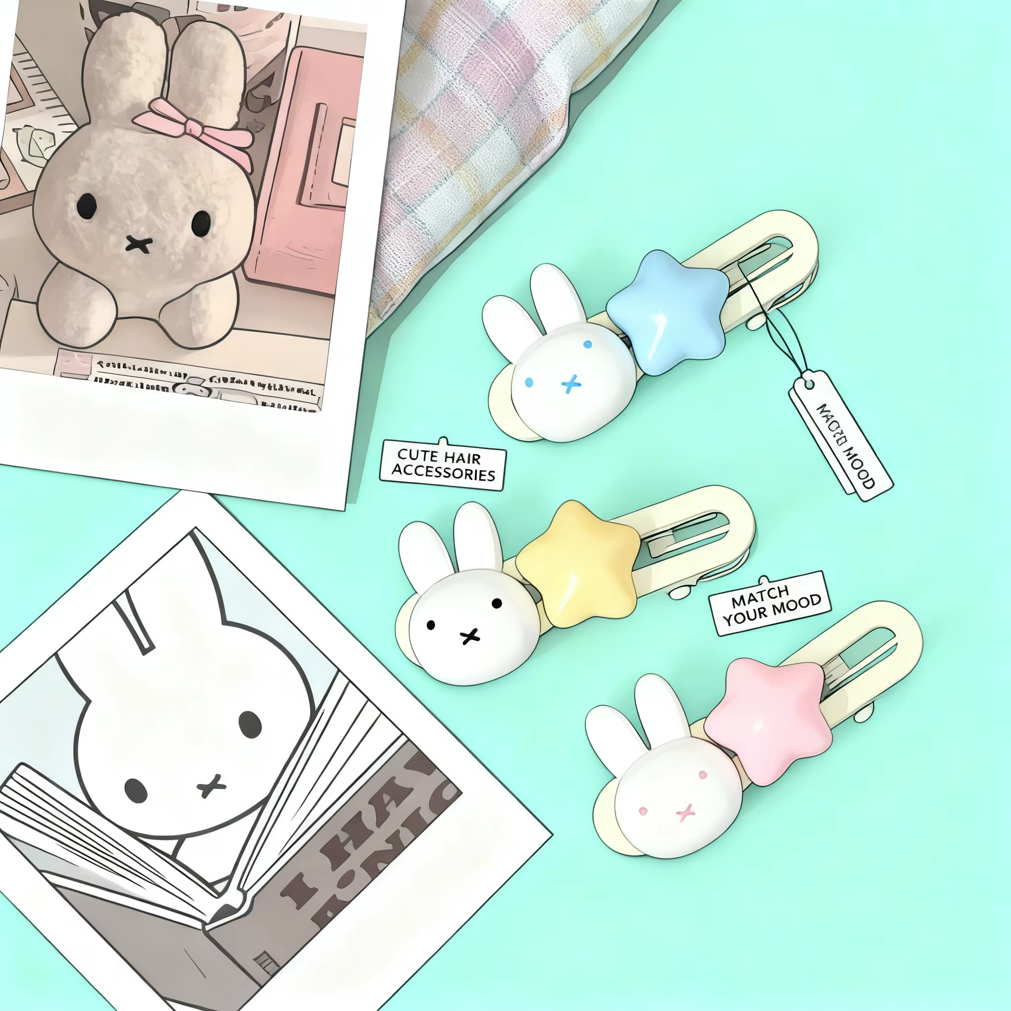 Pince à cheveux Miffy Star Kawaii