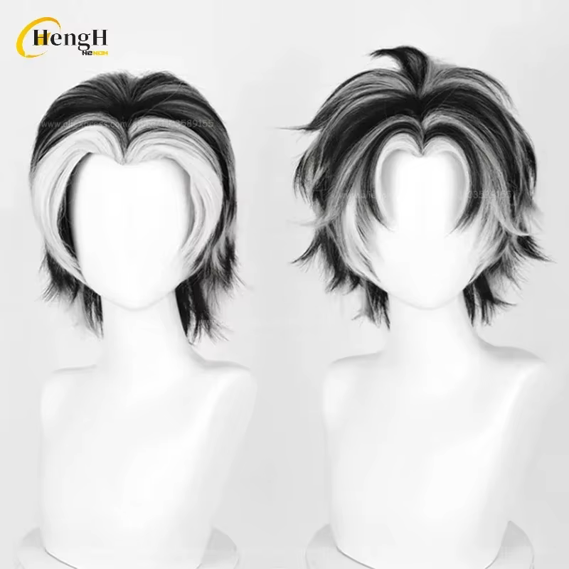 Anime Kotarou Bokuto synthétique 2 Styles Cosplay perruque courte 38 cm couleur mixte perruques résistant à la chaleur