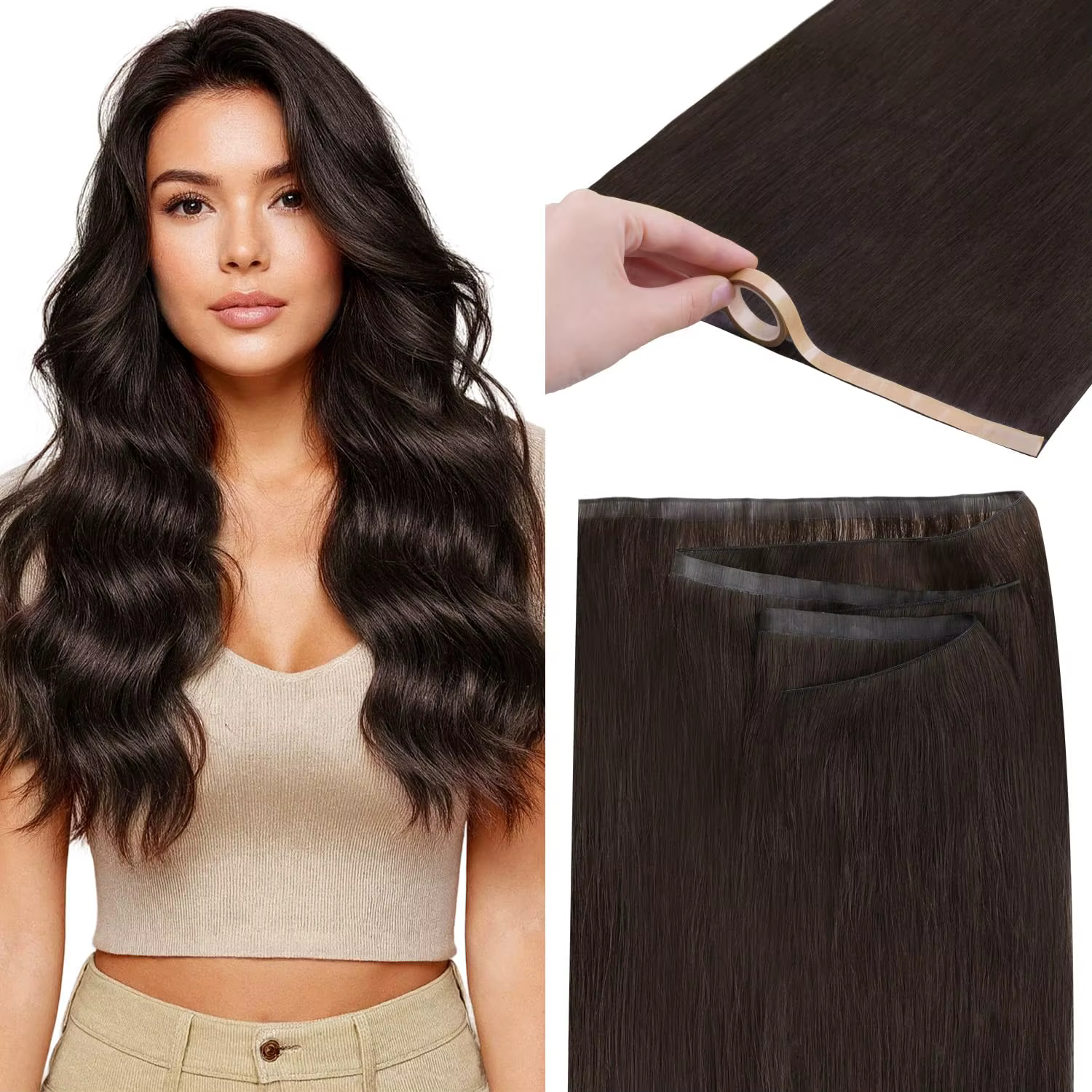 Bande dans la trame Extensions de cheveux