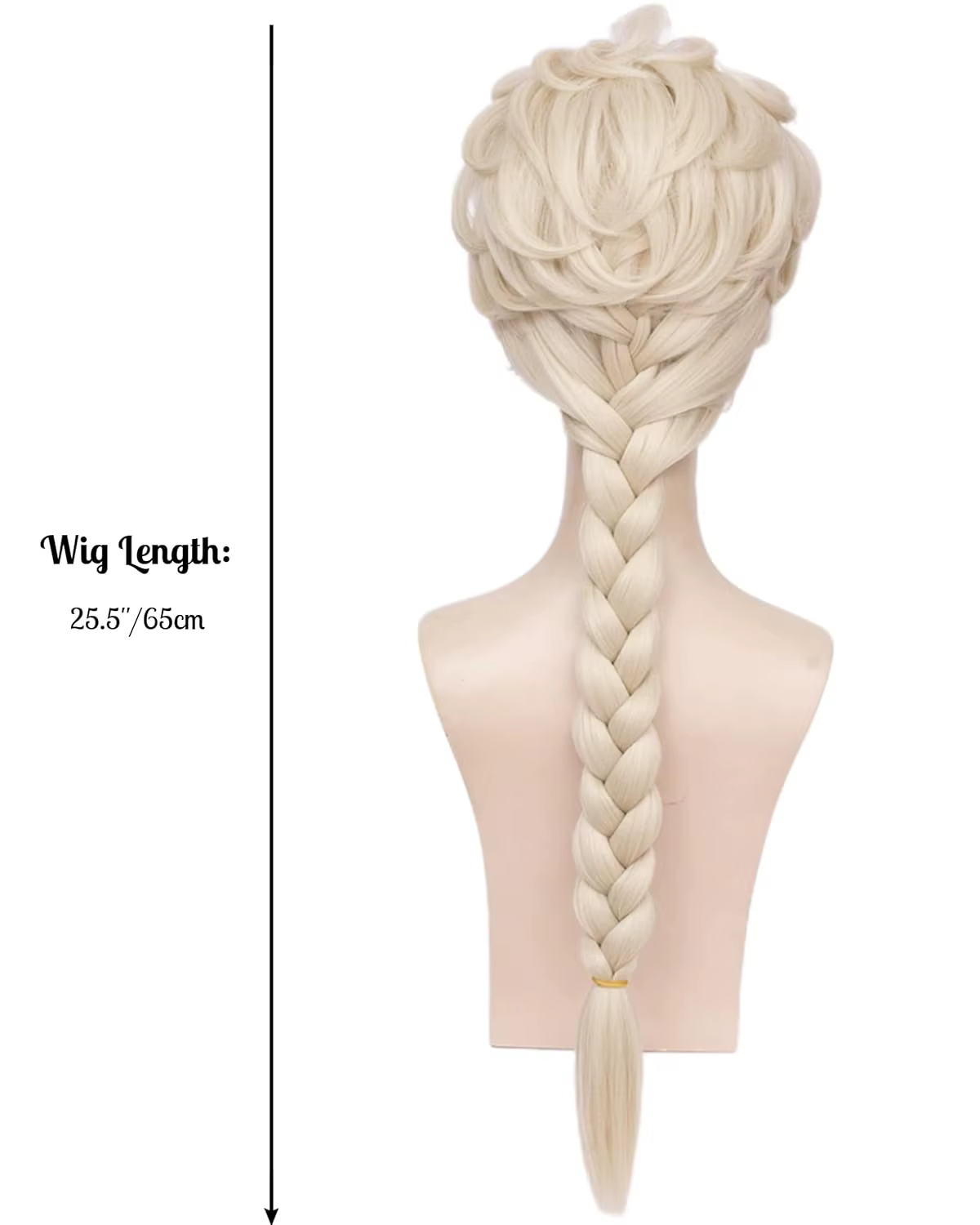 Perruque de princesse tressée Blonde longue