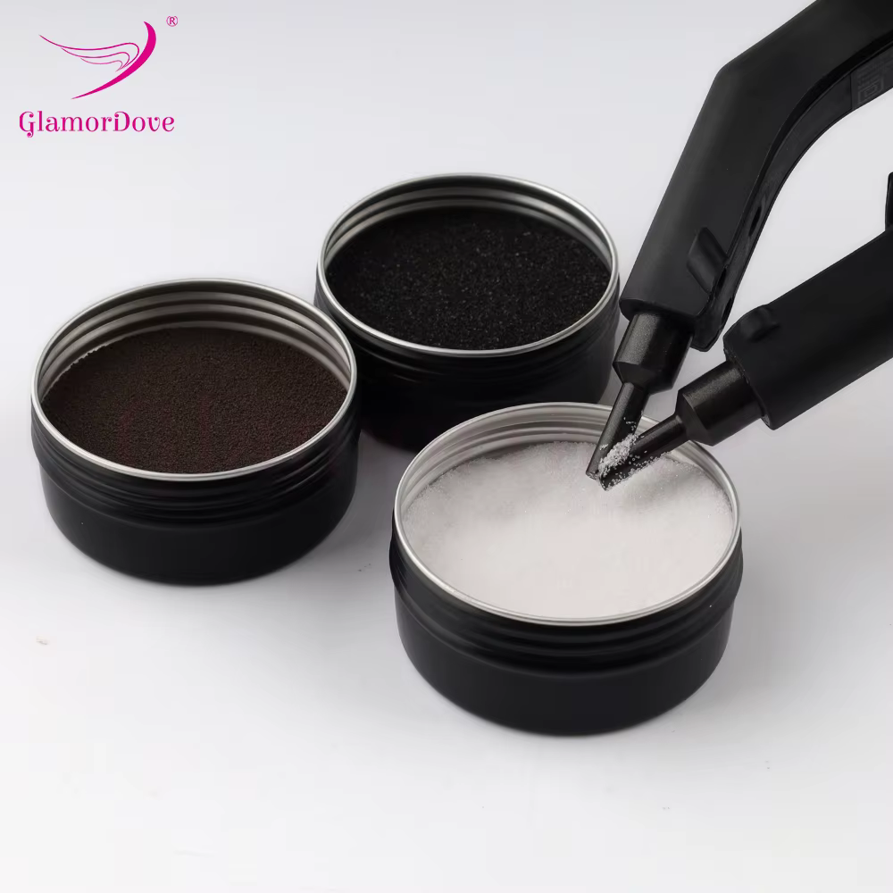 Poudre de colle à la kératine – Adhésif Fusion pour extensions de cheveux pour pointe en U