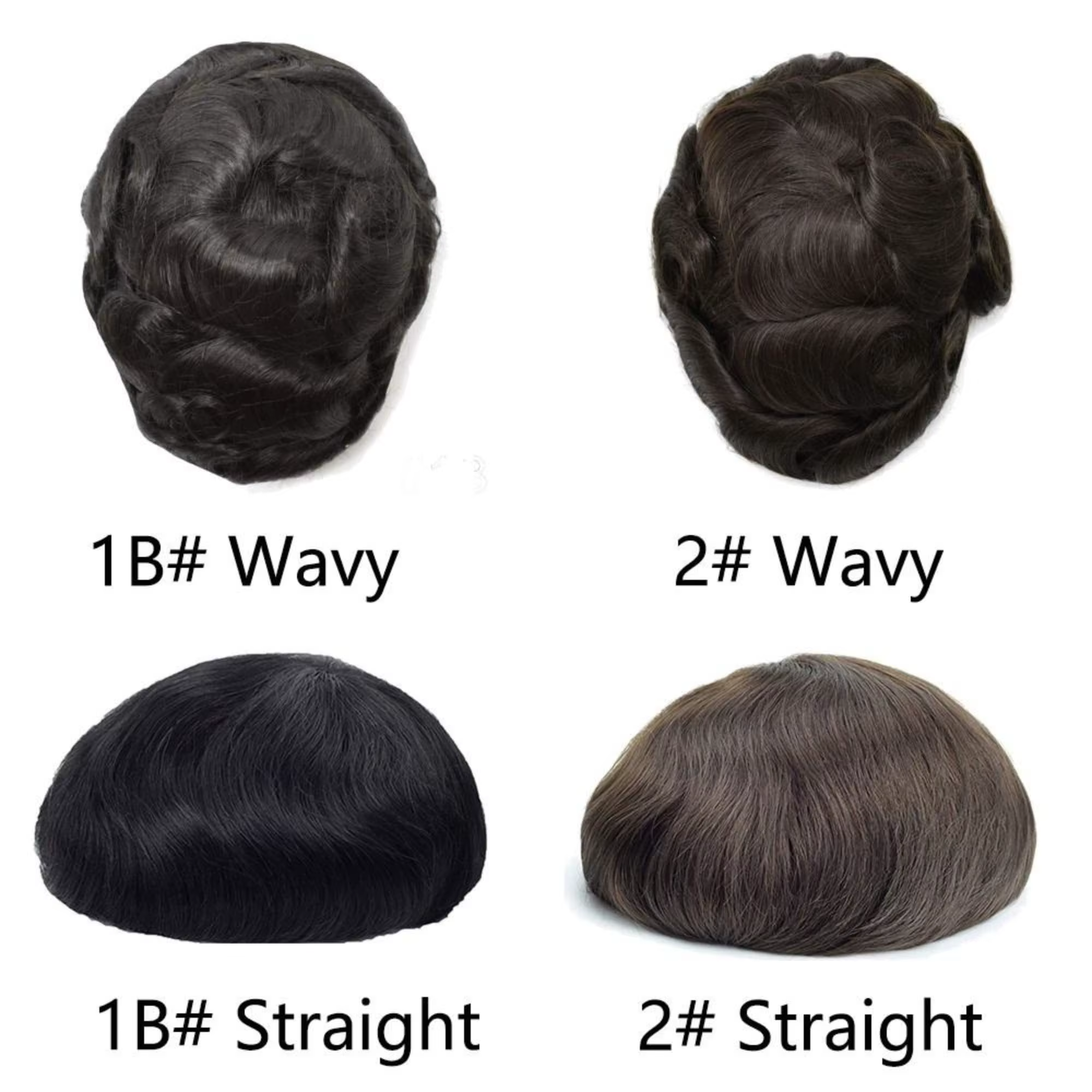 Toupet pour hommes croisé sur PU | Base de peau et dentelle + cadre en PU cheveux humains