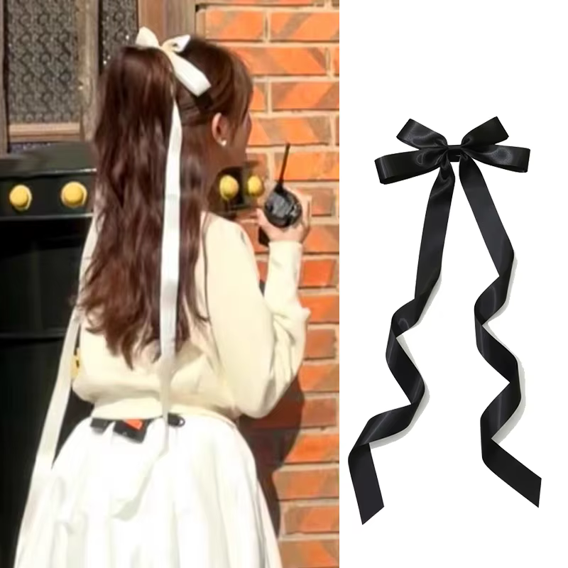 Pince à cheveux avec nœud en ruban Extra Long