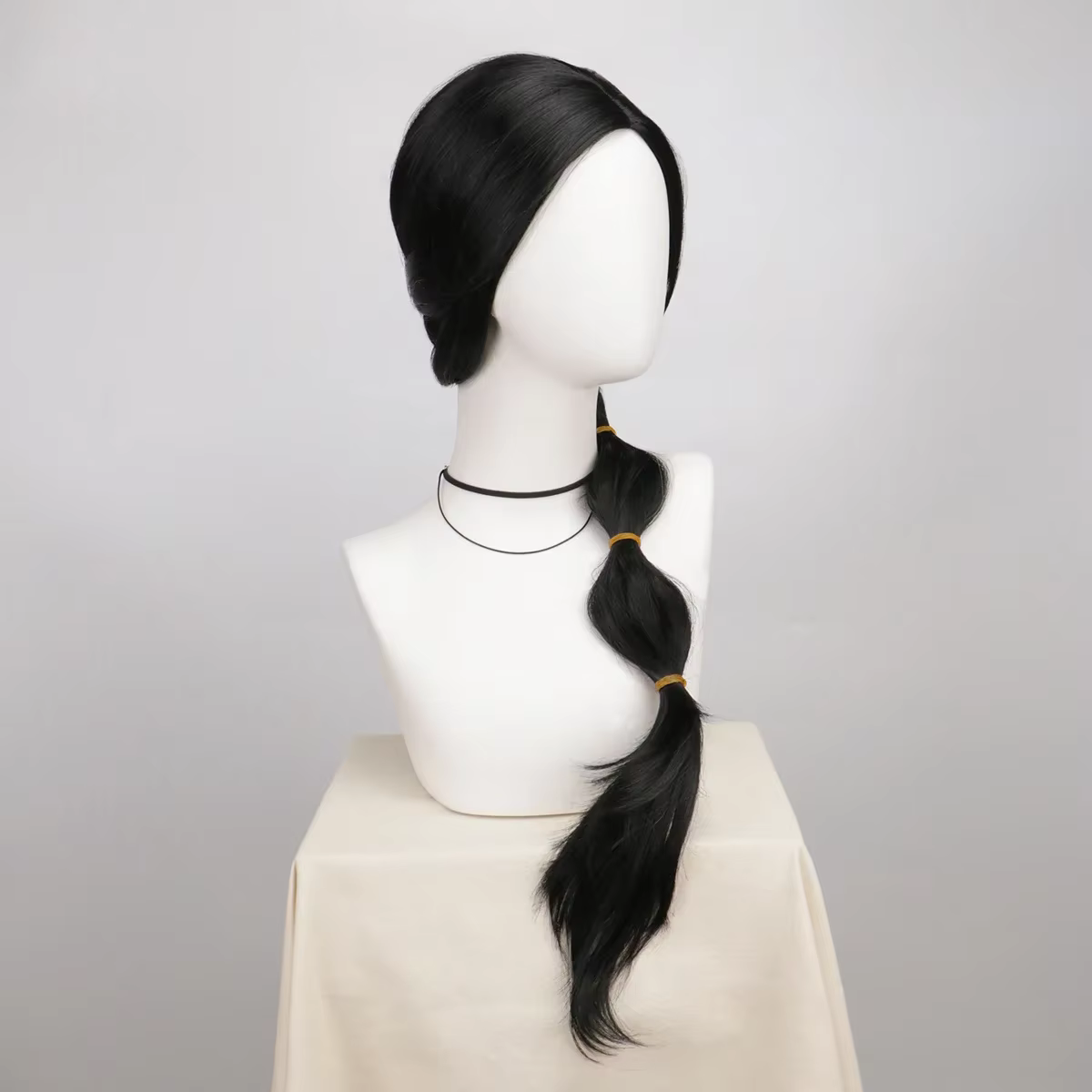 Anime Aladdin perruques Cosplay Jasmine princesse noir ondulé