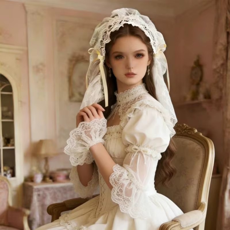 Postiche gothique élégant en dentelle