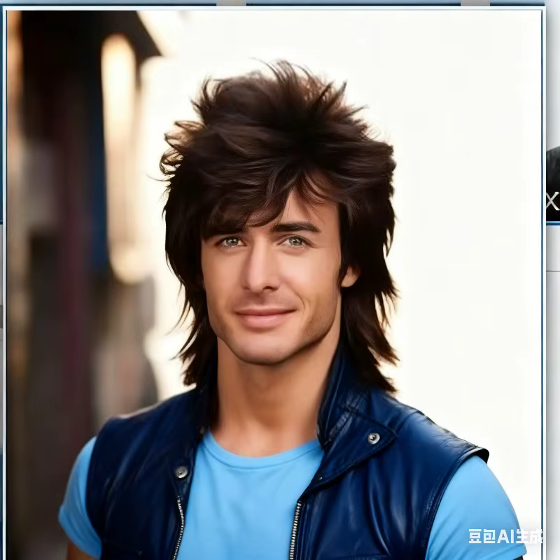 Perruque Rock Mullet pour hommes