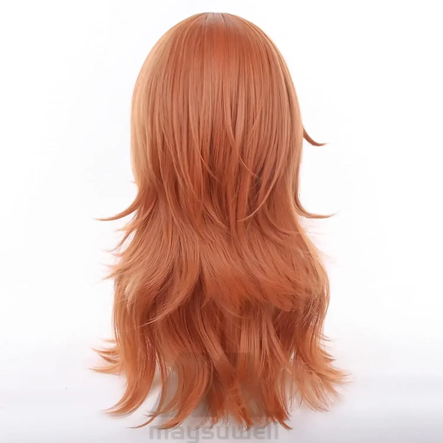 Ange diable pour tronçonneuse homme frange longue Orange marron Cosplay perruques Halloween Costume fête adulte cheveux perruque