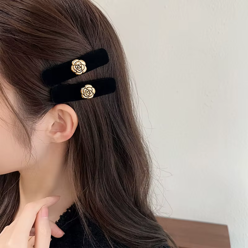 Pinces à cheveux en velours pour femmes