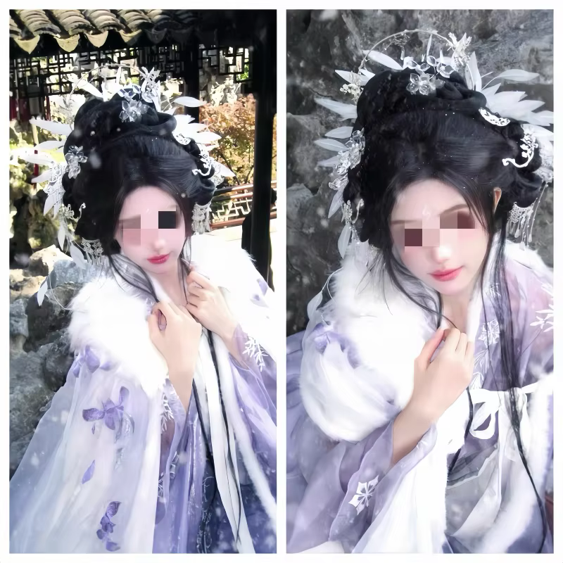 Perruque synthétique Hanfu pour costume d'époque