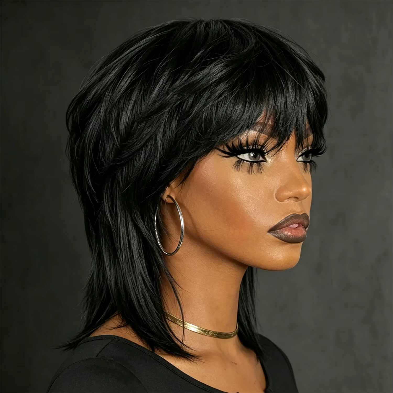 Perruque Mullet en cheveux humains