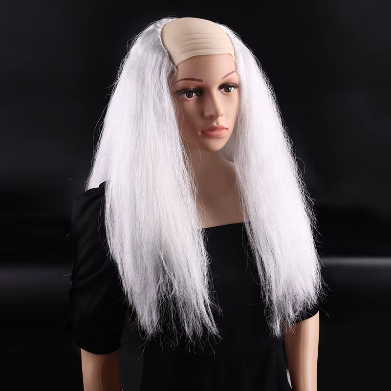 Perruque de tête chauve de Cosplay d'halloween pour adulte