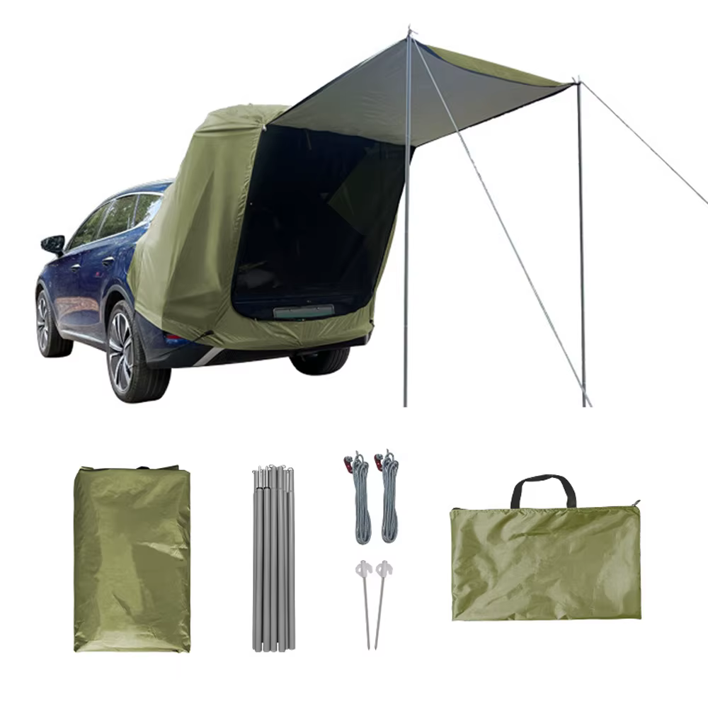 Tente arrière de voiture extérieure avec CAN Amendements, tente de pique-nique de camping, extension arrière de voiture, phare