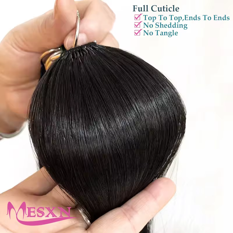 MESXN Third Feather Nouvelles extensions de cheveux lisses naturels