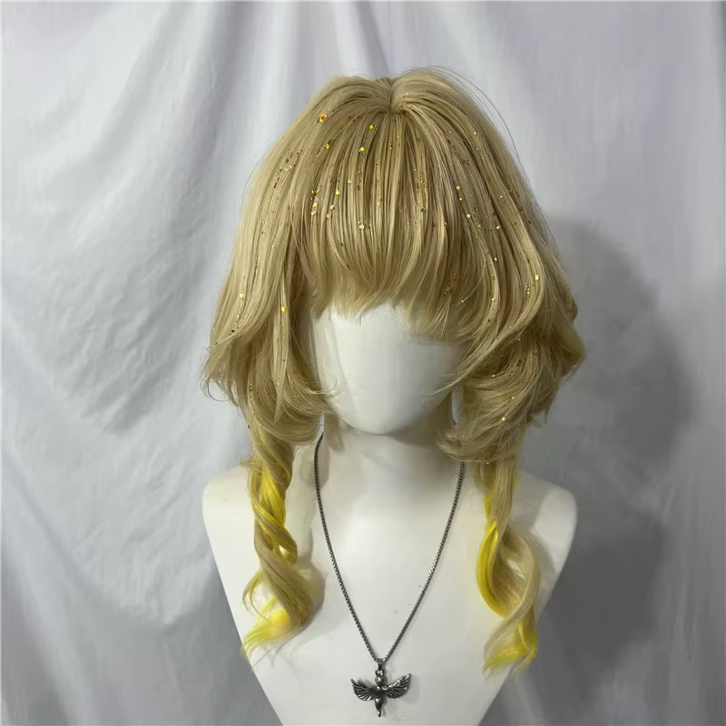 Style Aglaea Cos perruque bouclés Cosplay perruques Anime personnalisé
