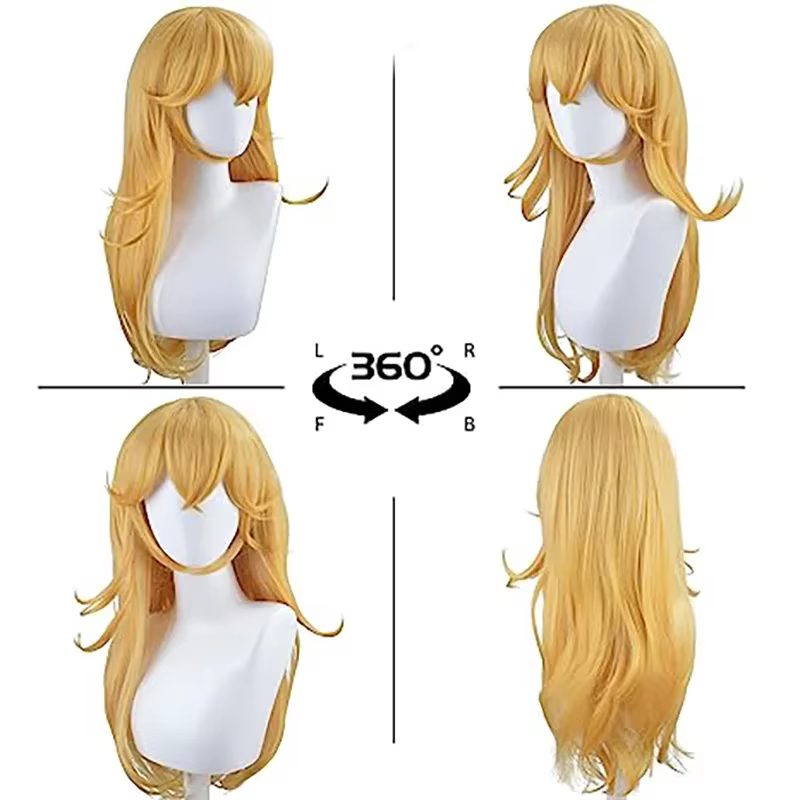 Jeu Cosplay princesse perruque pêche