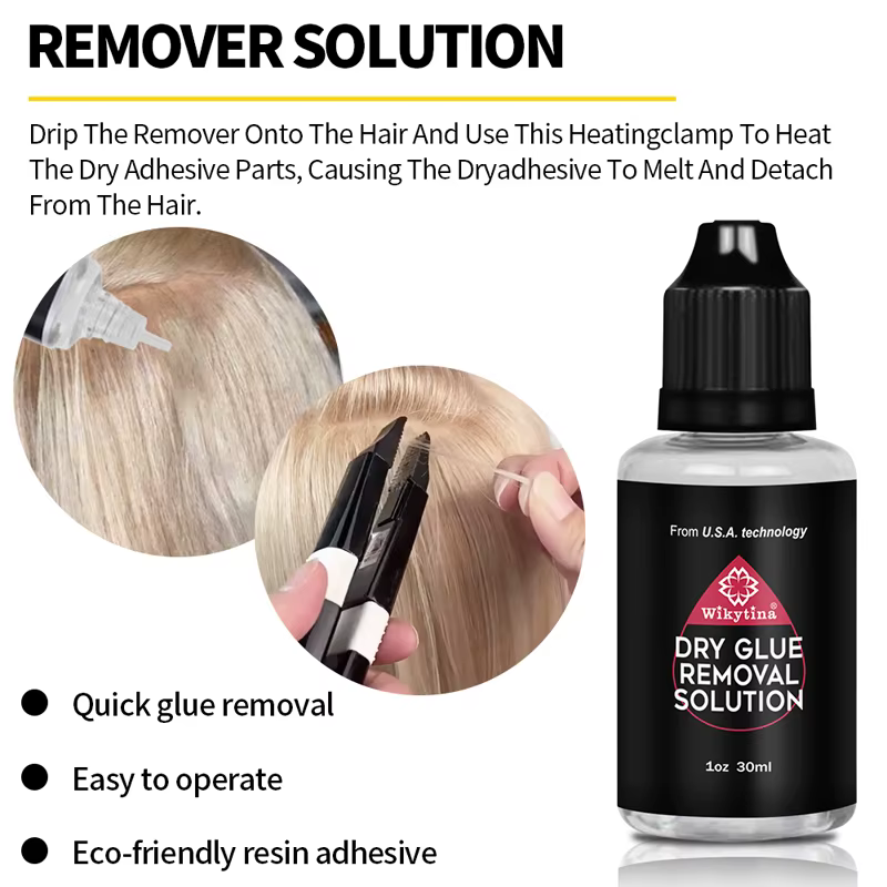 Kit d'extensions de cheveux légers en V avec colle à lumière UV et machine d'extension