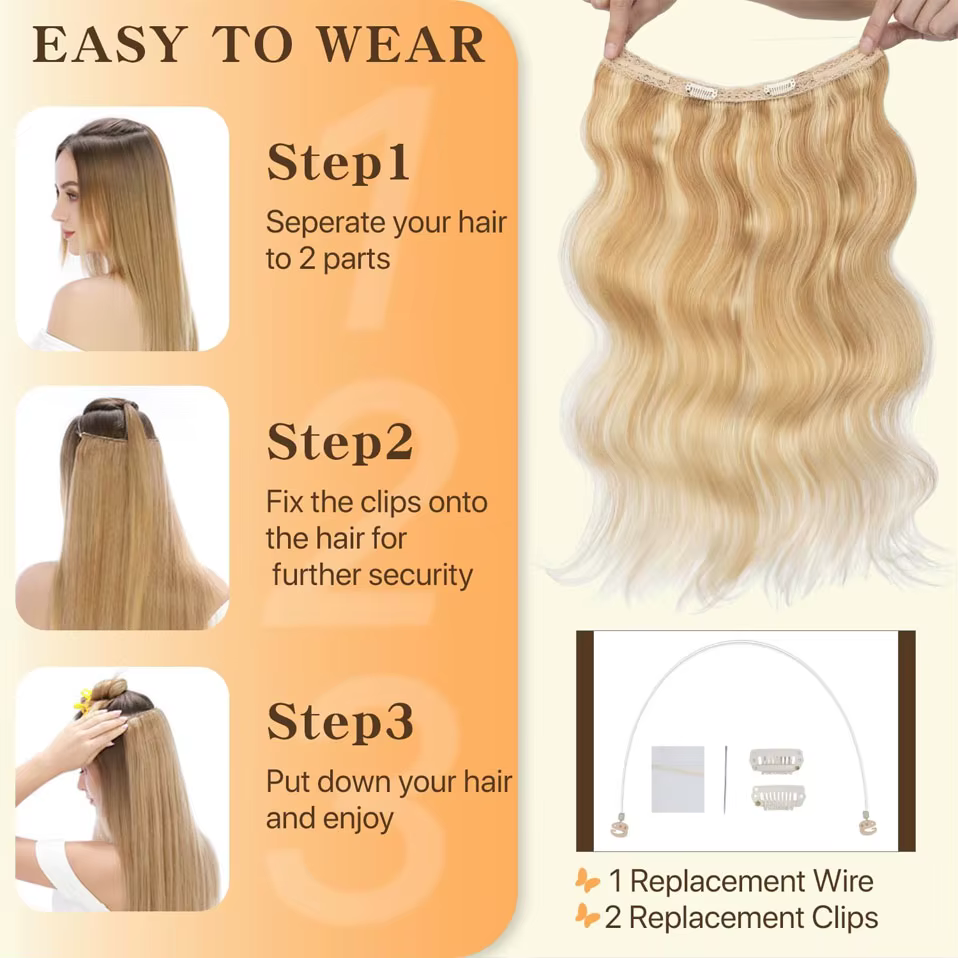 Extension de cheveux en fil Remy