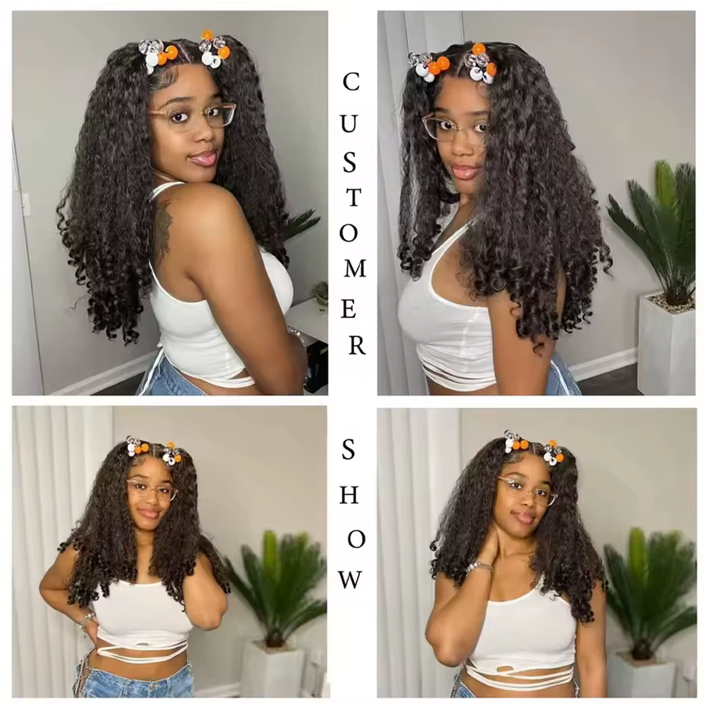 Perruque Lace Front Wig synthétique bouclée Afro 13x6
