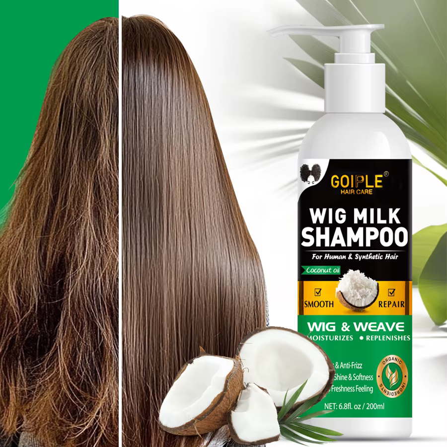 GOIPLE – perruque naturelle à l'huile de noix de coco