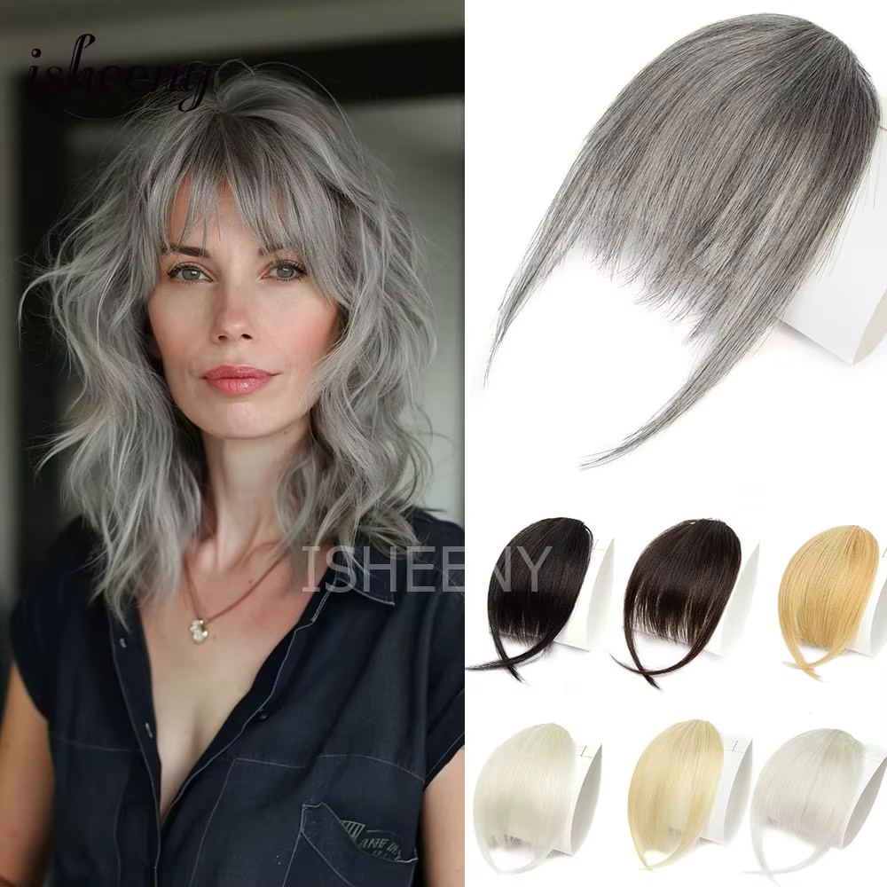 Isheeny Frange en cheveux humains naturels