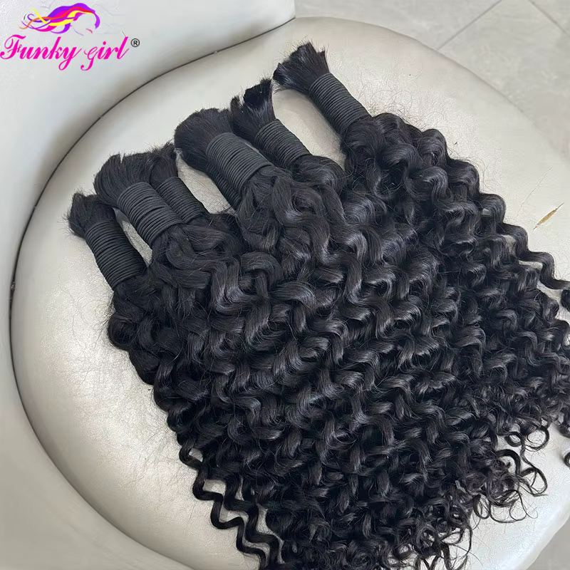 12A vague d'eau en vrac cheveux humains paquets complets naturel noir brésilien